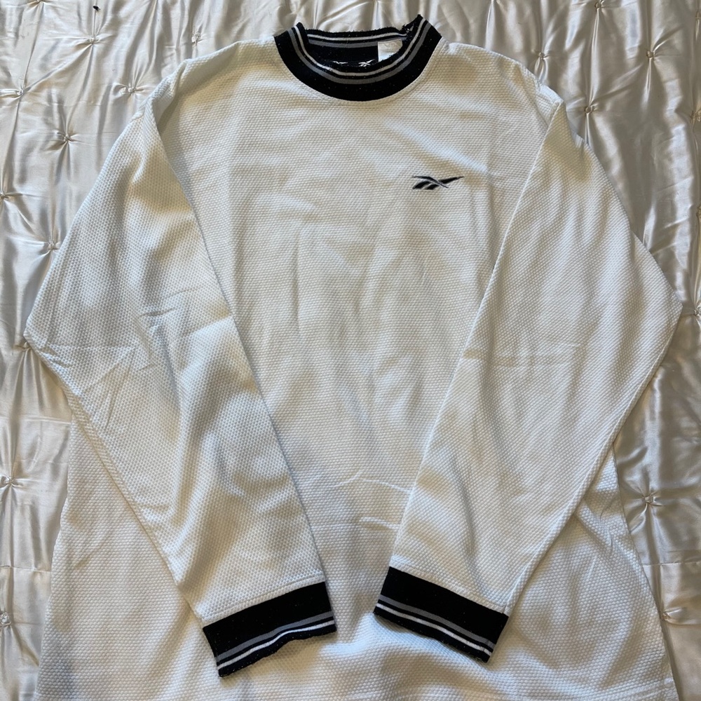 Vintage Reebok Embroidered & Quilted Thermal Shirt
